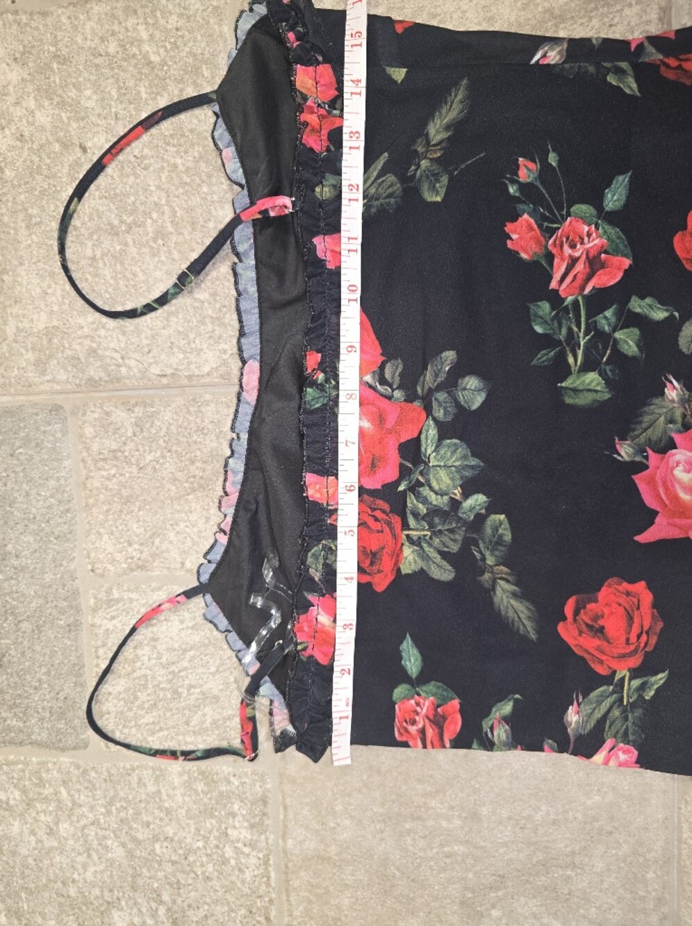 NWT Peppermayo SET Floral Camisole Maxi Skirt Black Red Roses SMALL Evening Top - Picture 12 of 16